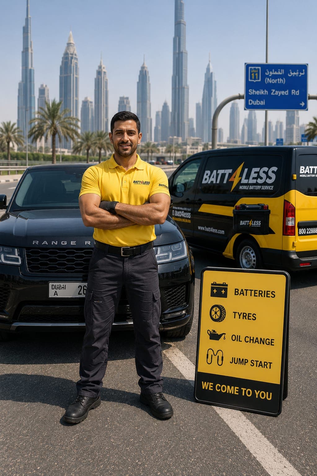 Batt4Less roadside assistance technician